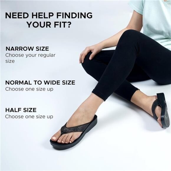 Slip On Recovery Footwear Plantar Fasciitis Flip Flops for Women - Picture 3 of 16